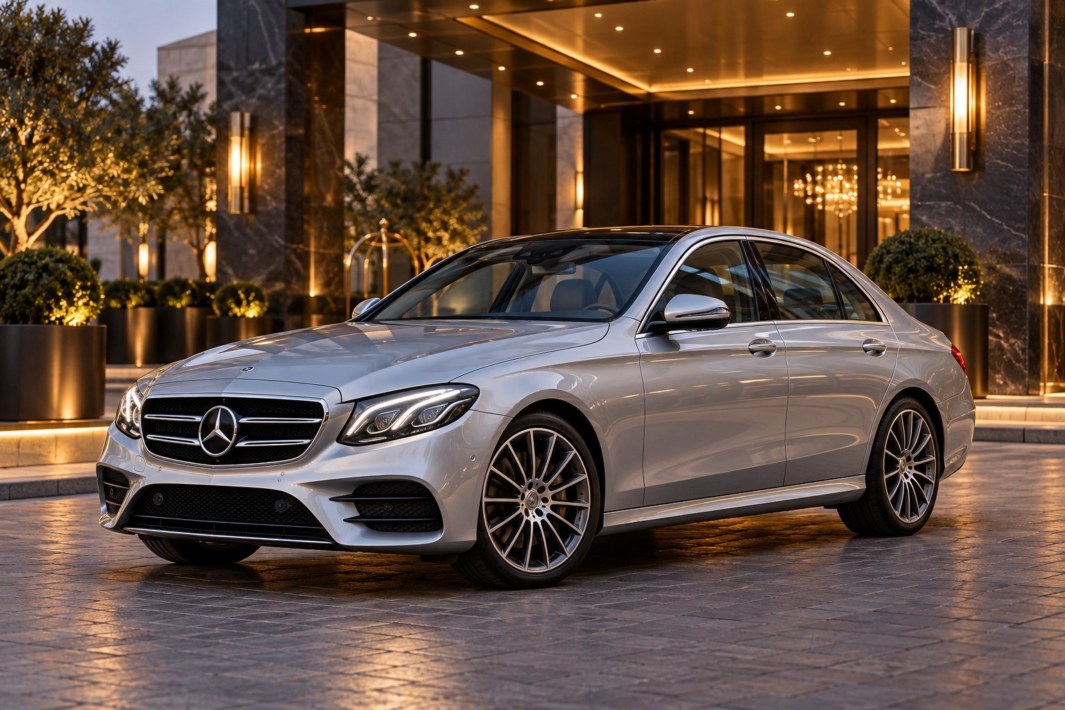 Luxury sedan by Sydney Harbour